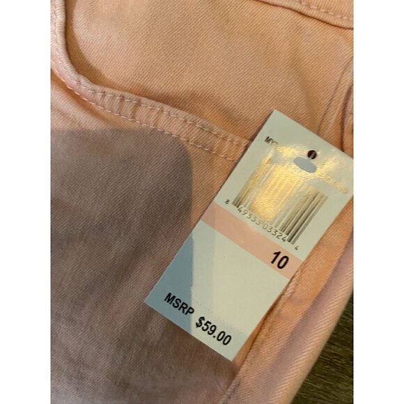 Seven7 NWT Limited Edition Frayed Hem Mid Length Shorts Pink Size 10 - Picture 8 of 9